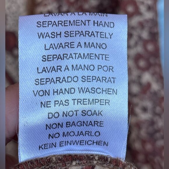 BLUE BOHEME Audrey Printed Maxi kaftan  Dress Butterfly Sleeves  brown large - Picture 12 of 13